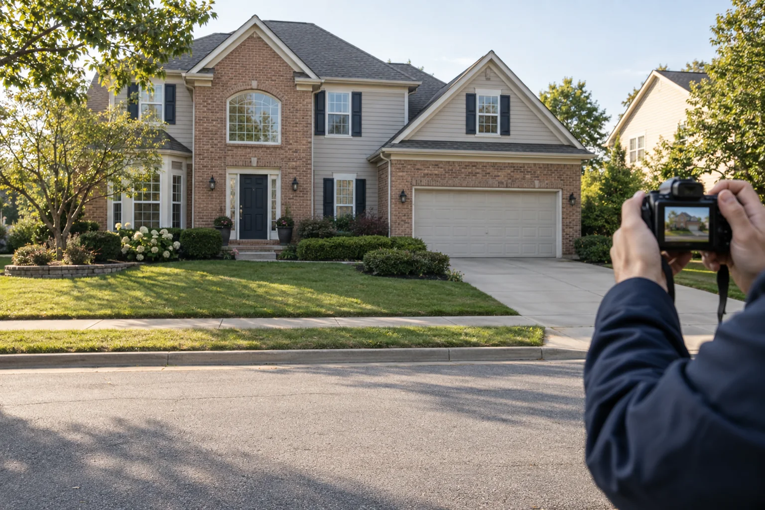 Illustrative exterior condition documentation of a residential property.
